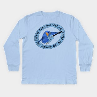 Bluebird in the Round Kids Long Sleeve T-Shirt